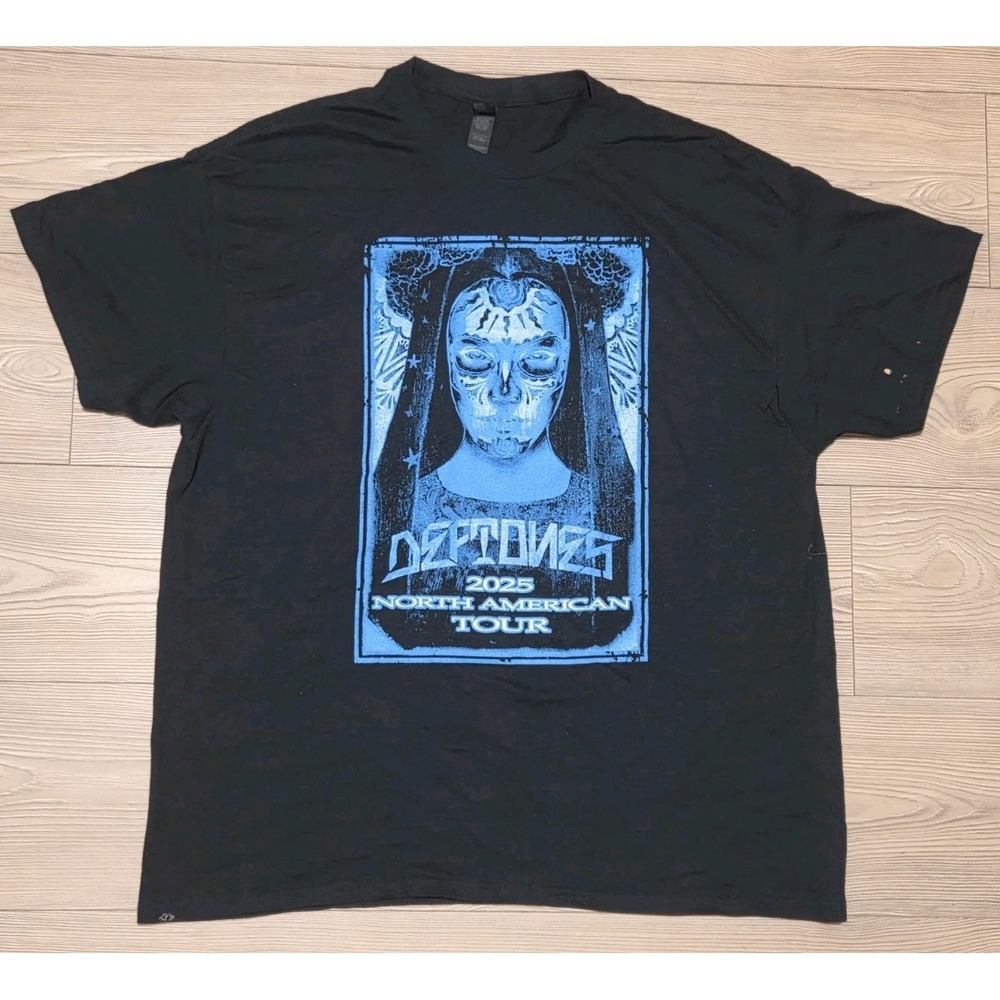 Deftones 2025 North American Tour Shirt Mens Size XL Black *Flaw*